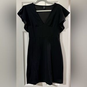 Classic Black V-Neck Women's Dress